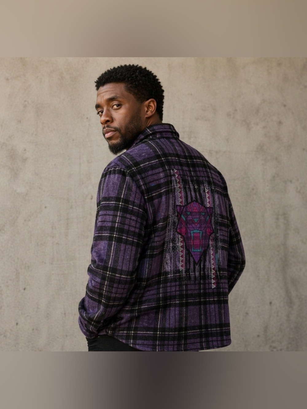 Black Panther Wakanda Forever Plaid Shacket